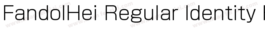 FandolHei Regular Identity H字体转换